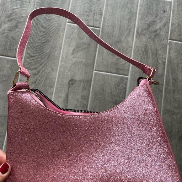 Pink sparkly purse used once for Barbie Halloween costume. 6 x 9.5 inches. - Picture 2 of 3